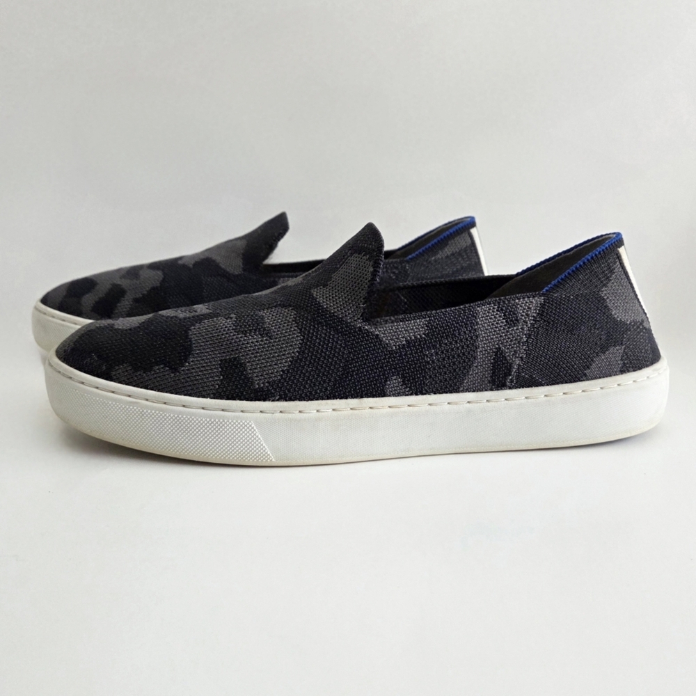 Rothy's Camo Pattern Slip-On Sneakers, Gray & Black  Size 9 - Picture 2 of 16